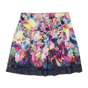 Lucky in Love Women's golf skort Tropical Punch floral navy pink skirt SMALL